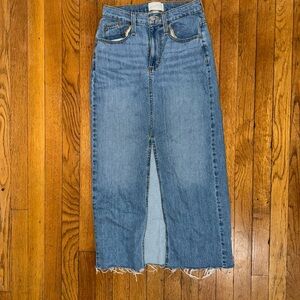 Universal Thread Light Blue Denim Midi Skirt